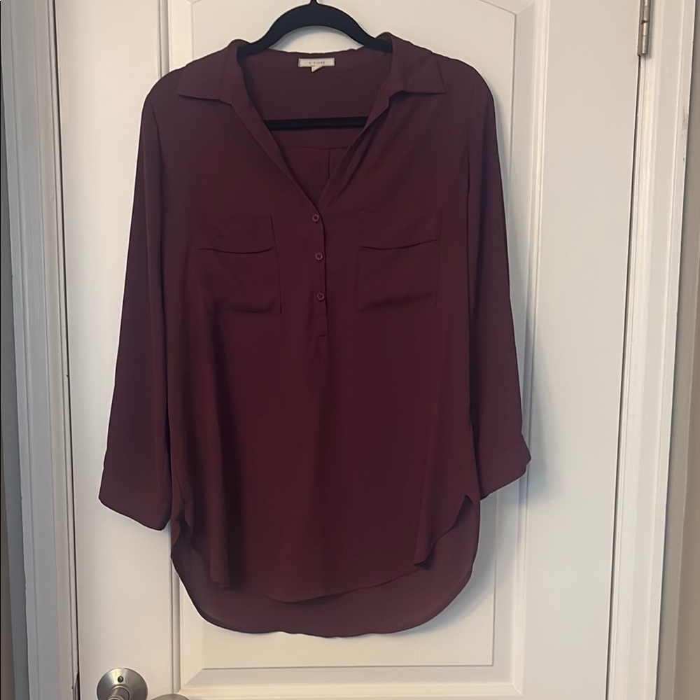 Women's Burgundy Blouse